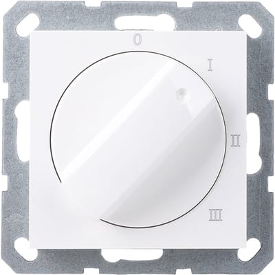Q-Link S-Line schakelaar - inbouw - 3 standen - met nul - polarwit