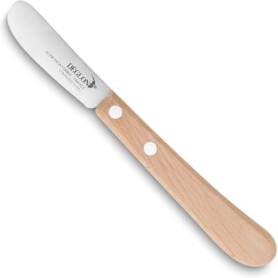 Déglon Boter- en smeermes – 6 cm – Beukenhouten handvat – Roestvrij staal – Lichtgewicht