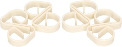 Set van 8x kunststof tafelkleed klemmen wit - 5 cm tafelzeil klemmen