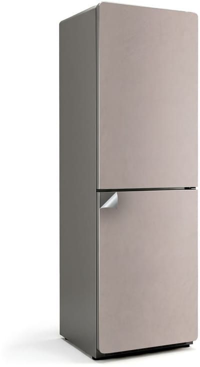 Wallfluent Koelkaststickers - Lichtbruin Koelkast Folie - 60 cm x 190 cm - Lichtbruin Koelkaststickers - Zelfklevende Koelkaststicker - Koelkast Cover - Koelkast Wrap - Koelkast Makeover