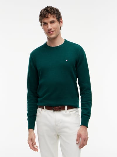 Tommy Hilfiger Tommy Hilfiger Pullover Pima Org Cotton/Cashmere Crew Neck Ornamental Green Heather  L