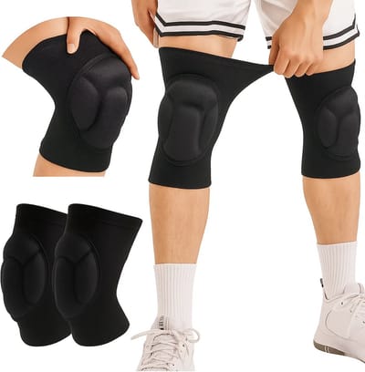 Turtle Shell Kniebeschermers – 1 Paar – Maat S – Comfortabele Kniepads voor Sport – Demping bij Lichte Schokken – Ademend & Antislip – Unisex Knieband voor Volleybal, Fitness & Training – Zwart