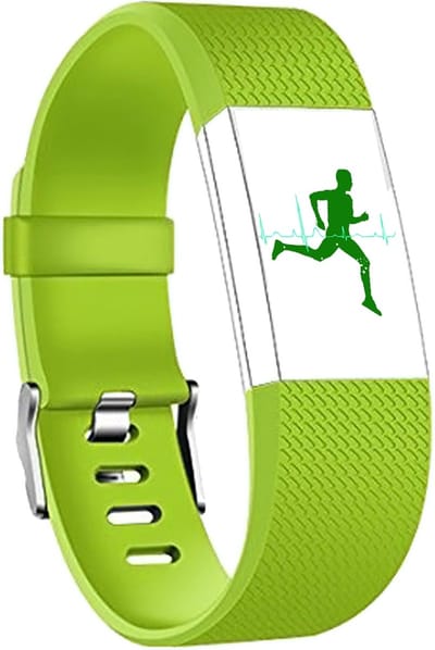 By Qubix - Compatible Fitbit bandje - Geschikt voor fitbit Charge 2 sportbandje - Maat: Large - Groen - Horlogeband - smartwatchbandje