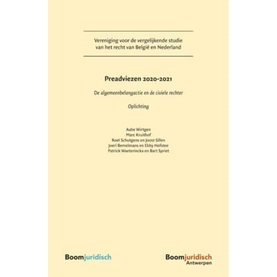 Preadviezen 2020-2021 - Vereniging Voor De Vergelijkende Studie Van Het Recht In Belgie En - Aube Wirtgen