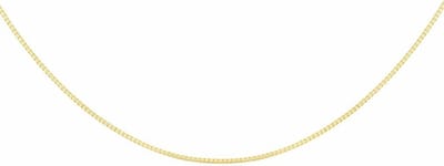 Quickjewels Ketting - Venetiaans blokjes - 0,8 mm - 42cm - Geelgoud