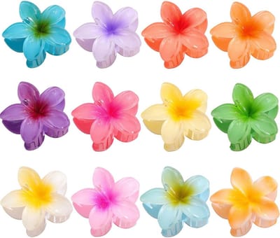 12 Stuks Grote Bloemen Haarklemmen voor Dames en Meisjes, Antislip