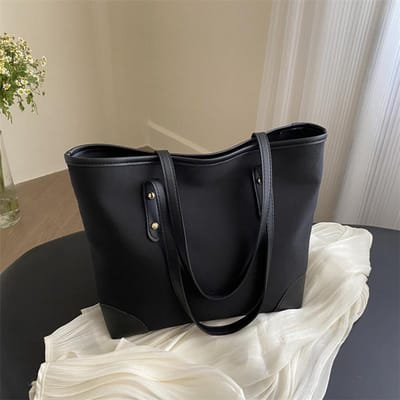 Modieuze Retro Tas met Grote Capaciteit voor Dames Nieuwe Casual en Modieuze Eenvoudige Schoudertas Commuter Tote Bucket Bag separate bag gray