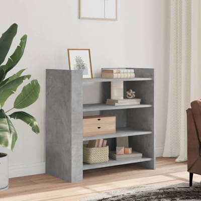 vidaXL - Dressoir - 73,5x35x75 - cm - bewerkt - hout - betongrijs