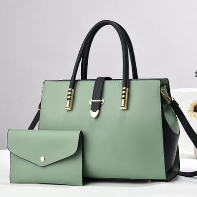 Moeder en Kind Tassen Hoge Uitstraling Modieuze Kleurblok Handtassen Eenvoudige Schoudertassen en Trendy Crossbody Tassen . gray