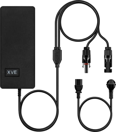 Professioneel-AC-naar-MC4-Oplader-54V/3A/162W-Y-verdeler-1-stuk-Zwart-Voor-Camper-Boot-Zonnepaneel