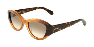 Ferragamo SF2104S Honey horn/dark tortoise 55/18/145 WOMAN Zonnebrillen