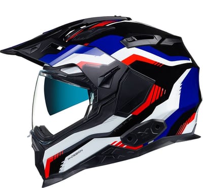 Nexx X.Wed2 Columbus Blauw Rood Zwart Adventure Helm - Helm