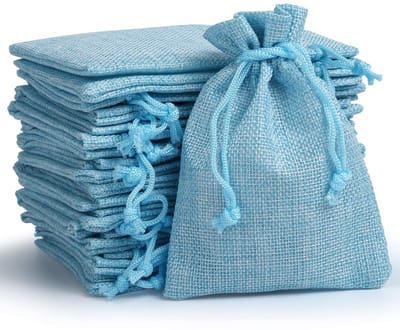 Dailygoods- Jute Zakjes 24 Stuks - Jute Geschenktas - Natuurlijke Zakjes - 10 x 14 cm - Duurzaam - Trekkoord Sluiting - Geschenkzakjes