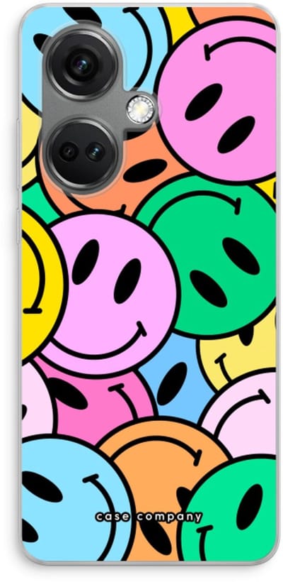 Case Company® - Hoesje geschikt voor OnePlus Nord CE 3 hoesje - Smiley N°1 - Soft Cover Telefoonhoesje - Bescherming aan alle Kanten en Schermrand