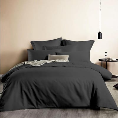 Dekbedovertrek set - Katoenen beddengoed - Slaapkamer decoratie - 800 thread count - 200x200 cm - Donkergrijs