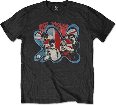 The Who - Groovy Border Heren T-shirt - S - Zwart