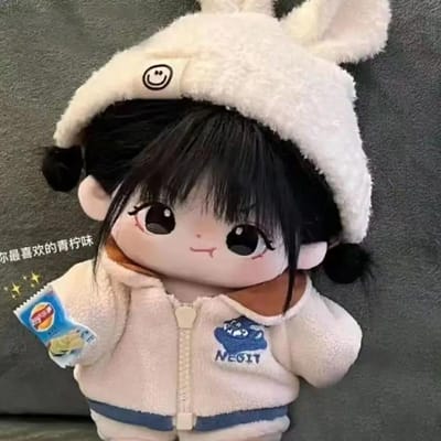 20cm Kawaii Pluche Pop Zacht Katoen Gevuld Speelgoed Geen Attribuut Baby Pop Schattig Cadeau voor Kinderen Kerstmis Verjaardag Meisjes With skeleton black