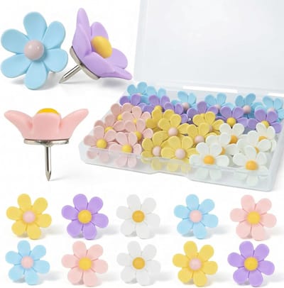Prikbord Punaises - Bloem Naalden - Notities Bevestigen - Decoratieve 3D Bloemen - Meerkleurig