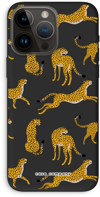 Case Company® - Hoesje geschikt voor iPhone 14 Pro Max hoesje - Luipaard - Biologisch Afbreekbaar Telefoonhoesje - Bescherming alle Kanten en Schermrand