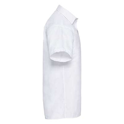 Russell Collectie Dames/Dames Korte Mouwen Poly-Katoen Easy Care Poplin Shirt (Wit)