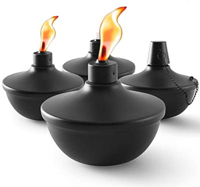 Metalen tafelblad fakkels voor buiten - Citronella fakkels voor tuin en terras - Set van 4