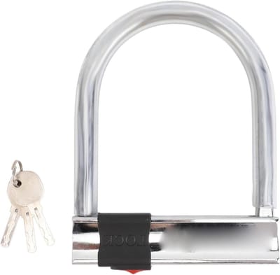 Fiets U-slot - Beveiligingsslot - Diefstalpreventie - Massief koolstofstaal - 3 sleutels - Zwart