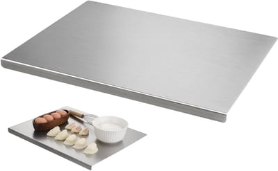 VHV - Snijplank - RVS Metalen Snijplank 50 x 40 cm - Hygiënisch & Vaatwasserbestendig - Voor Vlees, Groenten & Fruit - Zilver