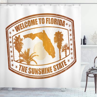 ABAKUHAUS Florida douchegordijn – 175x240 cm – stof, waterafstotend, modern ontwerp