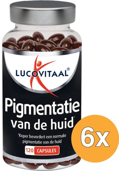 6x Lucovitaal Pigmentatie van de huid (120 capsules)