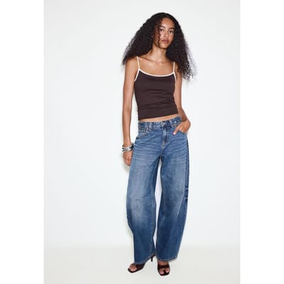 Stradivarius Polyamide top met cups  Bruin XS