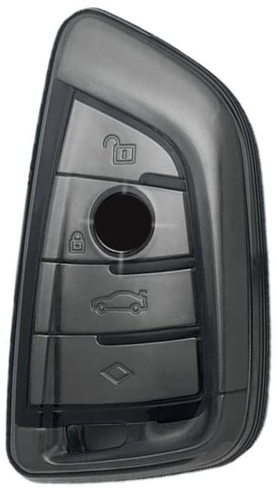Autosleutel Hoesje geschikt voor Bmw - Sleutelcover - TPU Cover Sleutelhoes - Accessoires - transparant,zwart