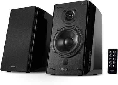 Boekenplankluidsprekers - Boekenplank speakers - Muziek Luisteren - Hoogglanzende afwerking - L146xP196xH234mm - Zwart