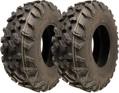 27x9.00-12 ATV-banden, 8-laags, 225/80-12, P0358, OBOR Cypress, 71J, goedgekeurd voor de openbare weg (set van 2)