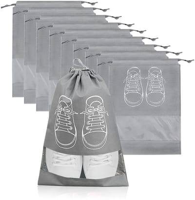 Dailygoods- Schoenenzakken 10 Stuks - Reisschoenentas - Opbergtas - Stofdicht - Lichtgewicht - Duurzaam - Afmetingen 45x36 cm