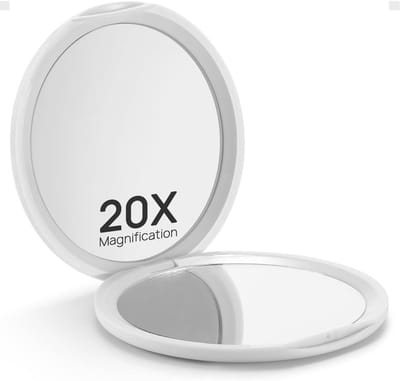 Dailygoods- Zakspiegel 1X/20X vergroting - Reisspiegel - Make-up Spiegel - Compact - Dubbelzijdig - Ideaal voor onderweg