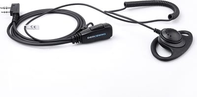 DerComms® Oorschelp voor Kenwood portofoons TK3201, TK3501, TK3401, TK3701, NX1200, NX1300