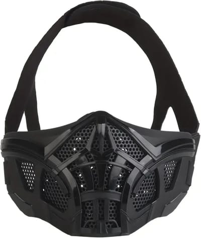 Bovista Airsoft Masker - Paintball - Mask - Tactical Helmet - Helm - Mond - Zwart