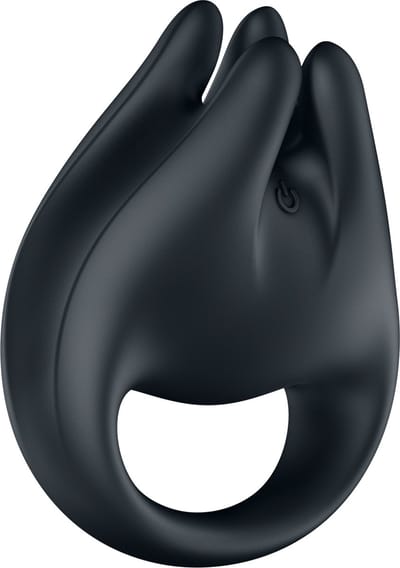 Satisfyer 2-in-1 vingervibrator en penisring 'Perfect Pair 3', 6,5 cm, lichaamsvriendelijke siliconen, oplaadbaar