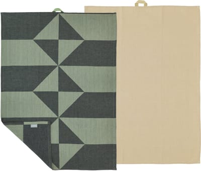 Södahl Twist Theedoek 50 x 70 cm 2 stuks Hedge Green