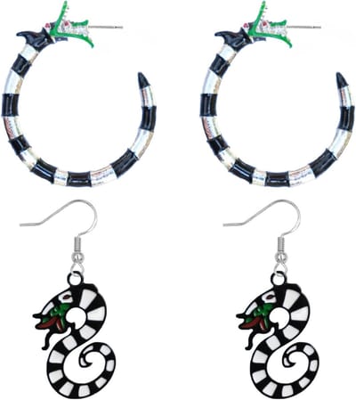 Slangenoorbellen voor Vrouwen en Meisjes - Kostuumaccessoires voor Halloween en Cosplay - Set voor Kinderen en Feestjes