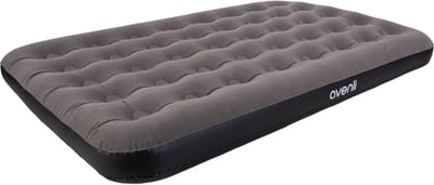 Luchtmatras - Luchtbed - Kamperen en Logeren - Zacht Gevlokt Oppervlak - 191 x 137 x 22 cm - Grijs