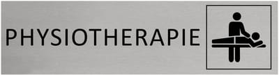 CombiCraft Aluminium Deurbordje "Physiotherapie " 165x45mm met tape