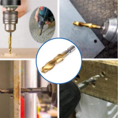 6-delige Combinatieboor en Tap Set Metrische Schroefdraad M3 tot M10 - HSS