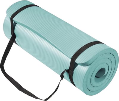 Multifunctionele 1 inch extra dikke hoge dichtheid oefening yogamat met draagriem - 180 x 60 cm