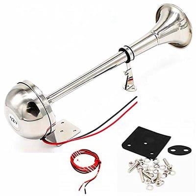 Dailygoods - Elektrische Hoorn Auto - Luide Trompet - Eenvoudige Installatie - Roestvrij Staal - Geschikt voor 12V Voertuigen - Voor Auto, Boot en Trein