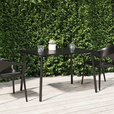 vidaXL - Tuintafel - 110x80x71 - cm - staal - antracietkleurig