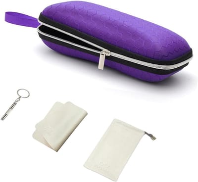 Zipper Bril Case met Honingraatpatroon, Bescherming voor Zonnebrillen en Eyewear voor Alle Leeftijdsgroepen
