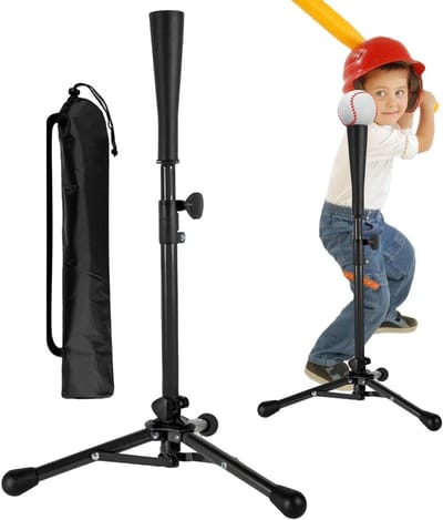 Baseball Tee Trainer - Softbal Statief - Slagoefeningen Trainen - In Hoogte Verstelbaar - 53-79 cm - Meerkleurig