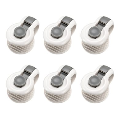 QTTVBTNA - Dekbedclips - Stevige Dekbed clips - Bevestigers voor dekbed en dekbedovertrek - ABS - Veilig & Naaldloos - Grijs - 6 stuks