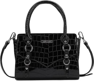 Handtas - Schoudertas dames - Dagelijks gebruik - Afneembare band - 28.5 x 9.5 x 16 cm - Zwart